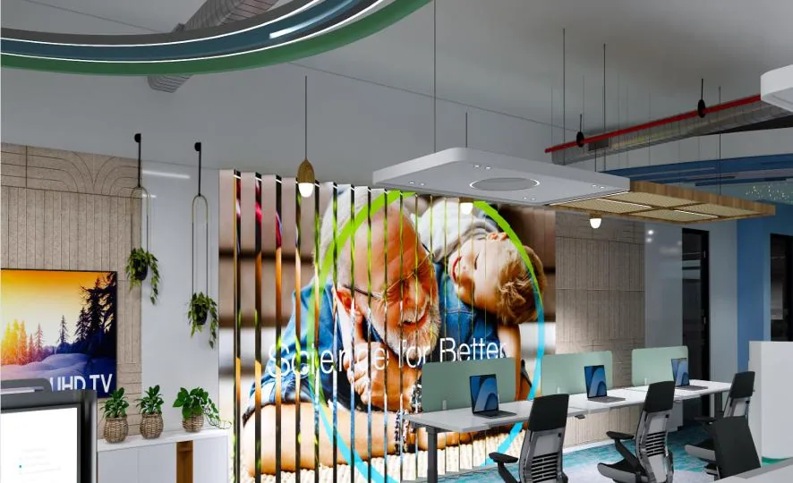 Bayer Science and Innovation — Bengaluru corporate office interior by Pencil Sketch Design Studio — view 2
