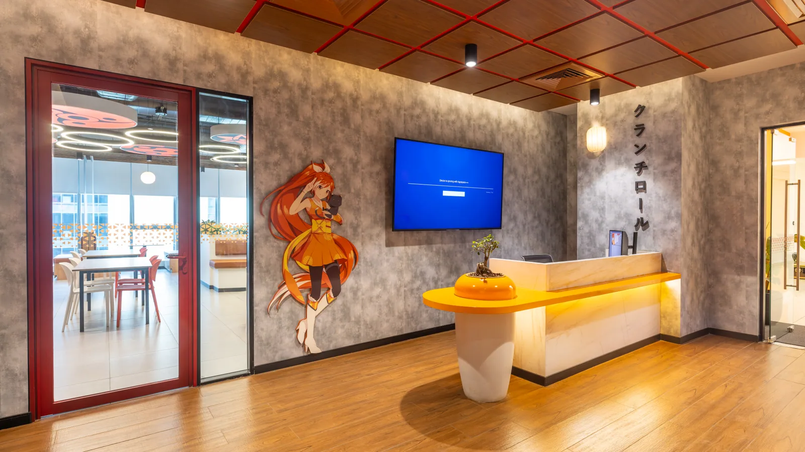 Crunchyroll India Office — Hyderabad corporate office interior by Pencil Sketch Design Studio — view 1