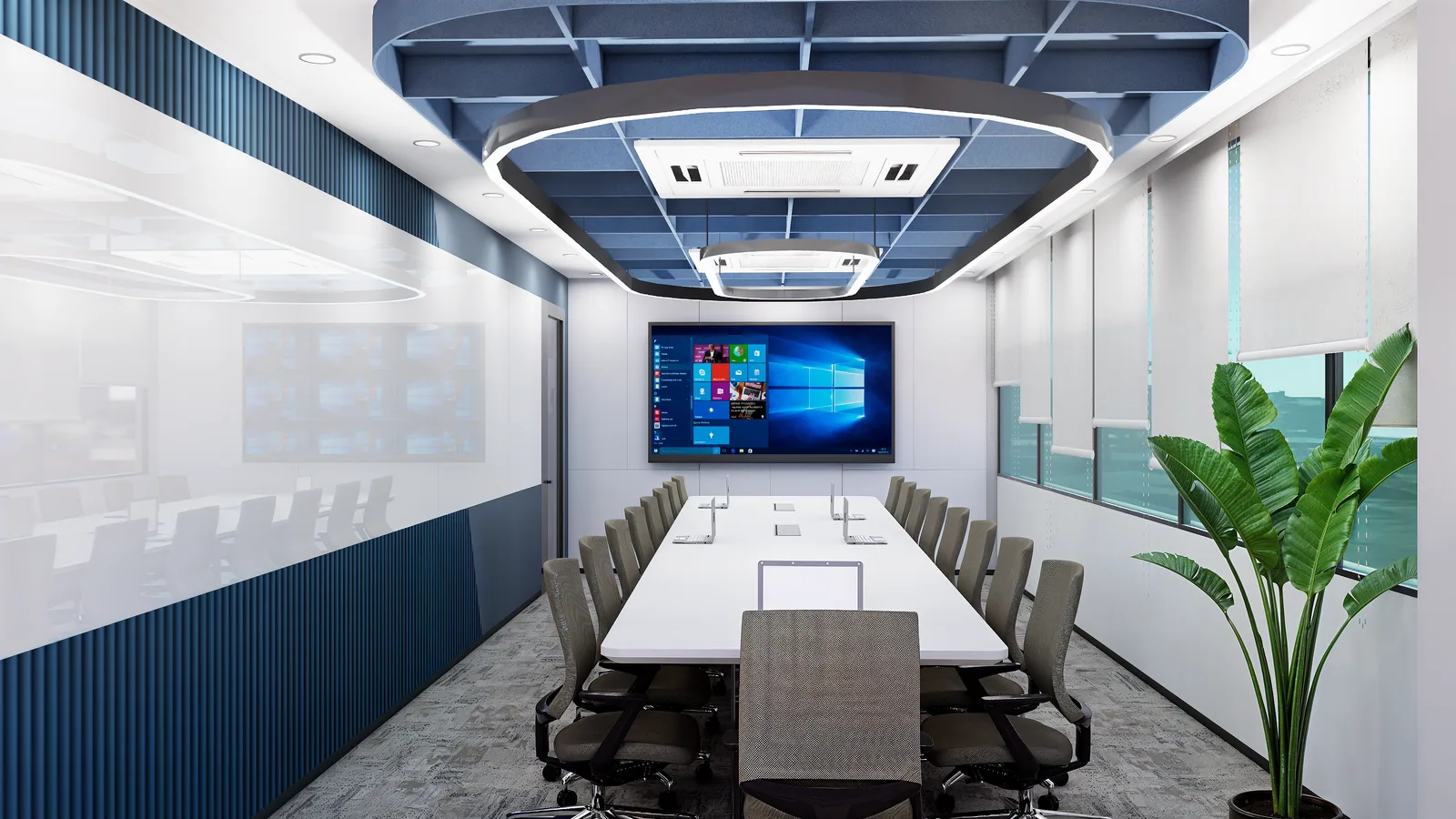 Infoservices Digitech India — Hyderabad corporate office interior by Pencil Sketch Design Studio — view 2