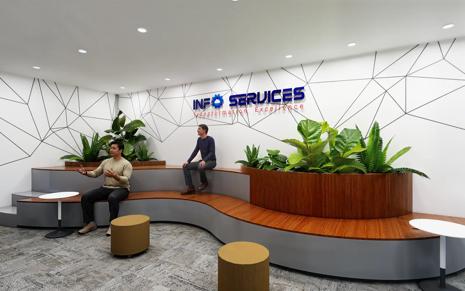 Infoservices Digitech India — 26,000 sq.ft corporate office interior, Hyderabad, by Pencil Sketch Design Studio