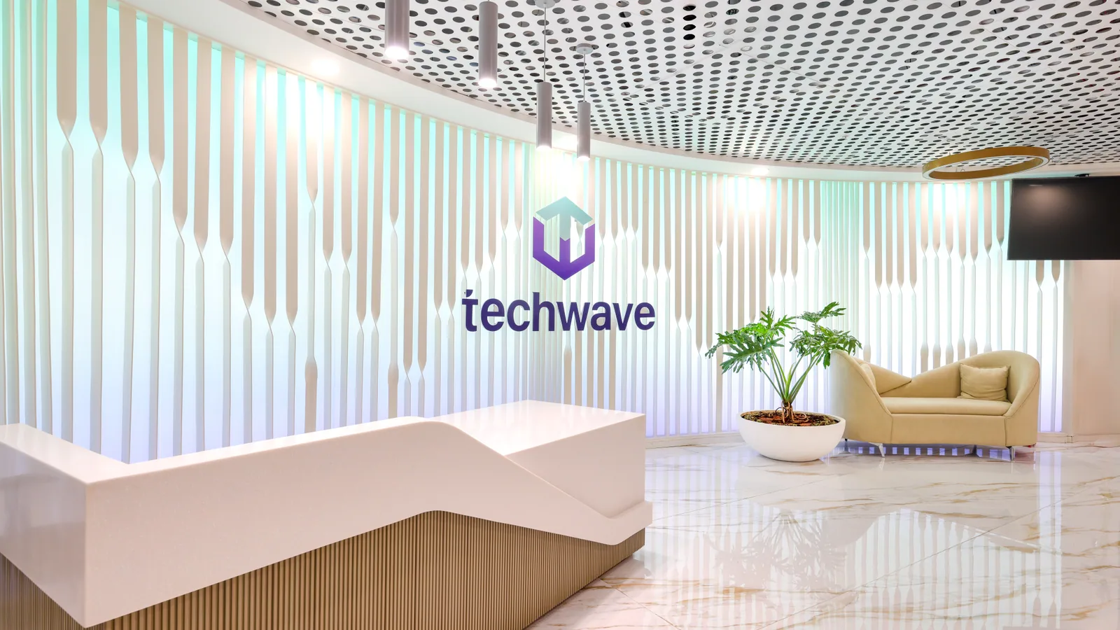Techwave — Hyderabad corporate office interior by Pencil Sketch Design Studio — view 1